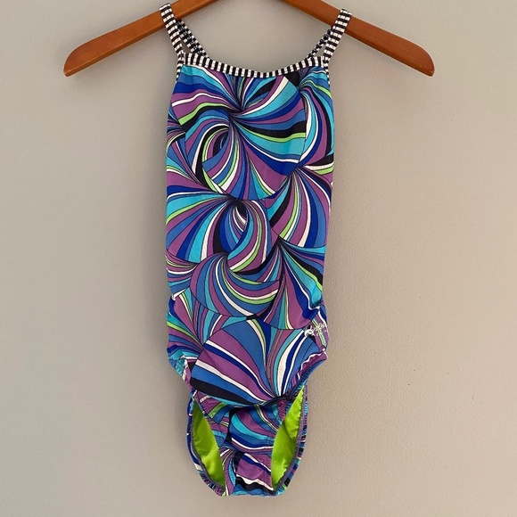 Dolfin Other - Dolfin Uglies Practice Suit, sz 30, blue, green, purple print